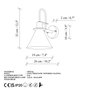Opviq Arco - 15040 Lámpara de Pared de Metal Negra